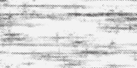 Dots and Spots of Halftone Grunge Background. Rough Grungy Seamless Pattern Design.