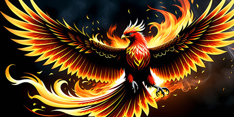 Fire burning Phoenix Bird. phoenix in fire, phoenix rising, fiery bird, phoenix rising from the ashes, wallpaper of a phoenix, phoenix warrior. Fantasy wallpaper