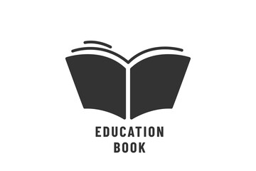 Education book logo vector design illustration. Abstract business