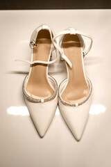 White shoes of a bride	