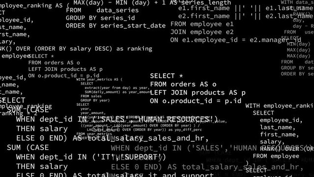 SQL code snippets loop
