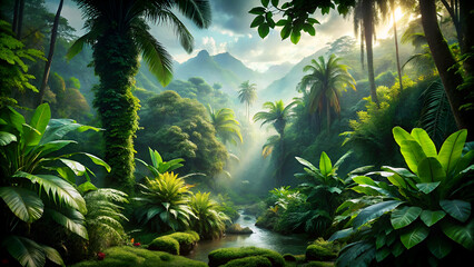 Naklejka premium Jungle