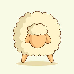 Separate collection of cartoon sheep vector illustration design