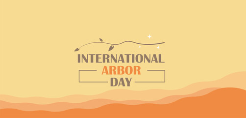 You can download the Arbor Day Banner and Template  - obrazy, fototapety, plakaty