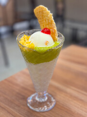 ice cream avocado and corn