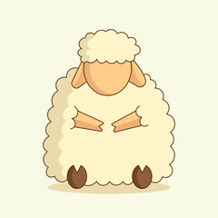 Separate collection of cartoon sheep vector illustration design