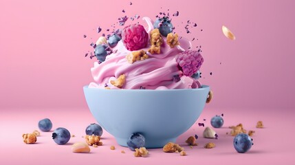 Sweet Spa Indulgence: Chocolate Cream in a Pink Bowl