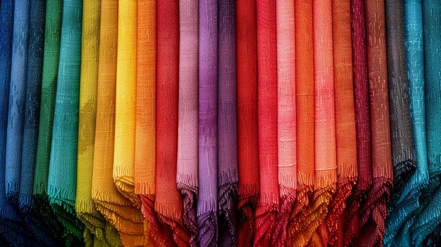Color swatches book. Rainbow sample textille colors catalogue.
