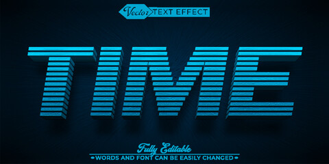 Futuristic Time Vector Editable Text Effect Template