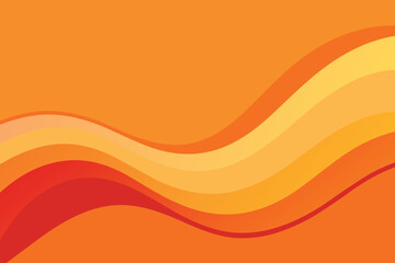 Orange waves background vector. Fluid gradient shapes composition. Futuristic design posters. Trendy