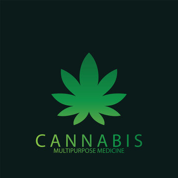 Pot Cannabis for CBD THC design logo icon vector illustration template design