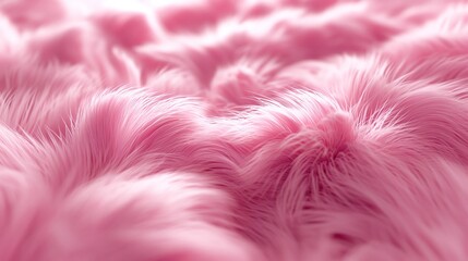 Close-up of plush pink fur with a soft, luxurious feel ideal for backgrounds and textures