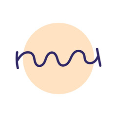 Cartoon mouth line icon. Character hand.