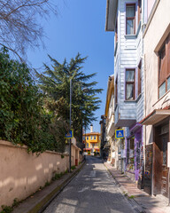 Fototapeta na wymiar Old city street view in Istanbul