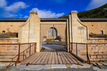 Fortified military building of the Communication Y, built by Vauban across the Fontchristiane...