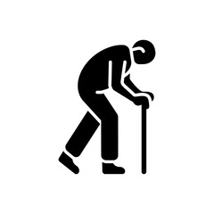 Old man with a cane Icon