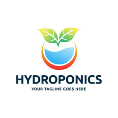 hydroponics logo vector illustration design isolated on white background