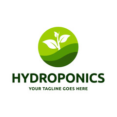 hydroponics logo vector illustration design isolated on white background