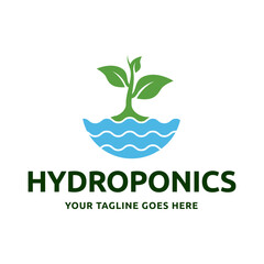 hydroponics logo vector illustration design isolated on white background