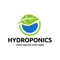 hydroponics logo vector illustration design isolated on white background