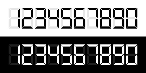 Numbers. Digit. Digital numbers collection. Digital clock numbers