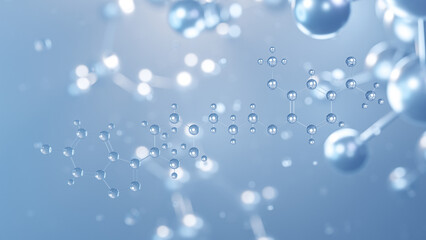 iloperidone molecular structure 3d, flat model, atypical antipsychotic, structural chemical formula view from a microscope