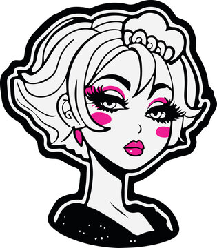 Vector of a drag queen icon