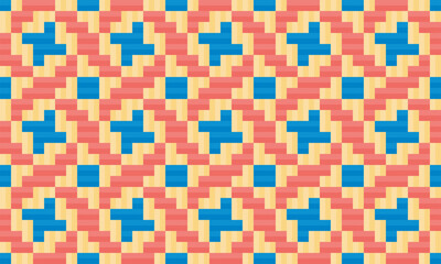 Seamless traditional woven pattern called Anyaman
