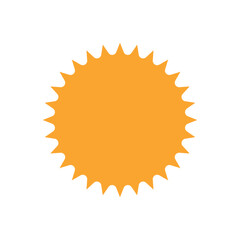 Sun icon. Trendy vector summer symbol for website design, web button, mobile app. Sun power logo
