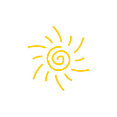 Sun icon. Trendy vector summer symbol for website design, web button, mobile app. Sun power logo
