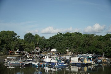 Fototapeta na wymiar A photo of a fishing village