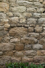 Aged stone wall in shades of brown.