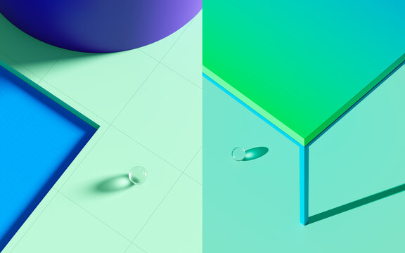 Geometr&iacute;a Minimalista - Render 3D 