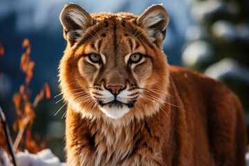 Puma Majestic in the ecosystem, natural balance., generative IA