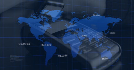 Image of graphs over payment terminal