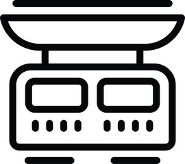 Kitchen balance icon outline vector. Culinary scale. Digital weighing appliance