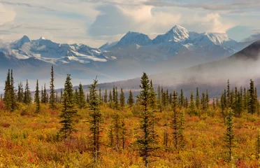 Zelfklevend Fotobehang Mountains on Alaska © Galyna Andrushko