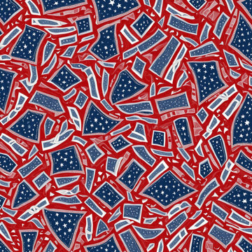 american flag-inspired bandana isolated on a transparent background colorful background