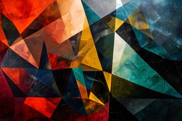 Geometric Triangle Pattern Light Art Abstract Background