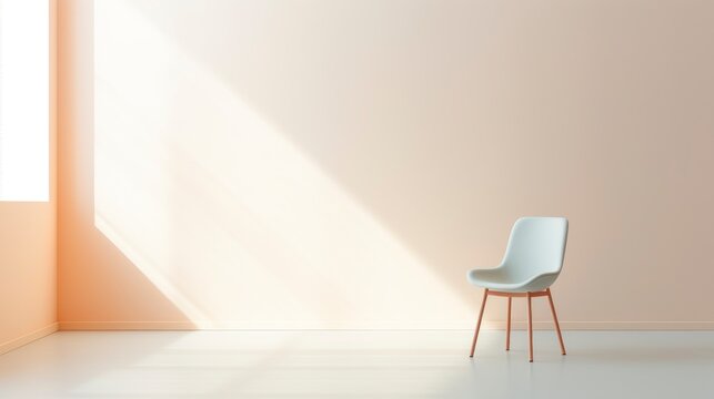 Modern chair in empty room