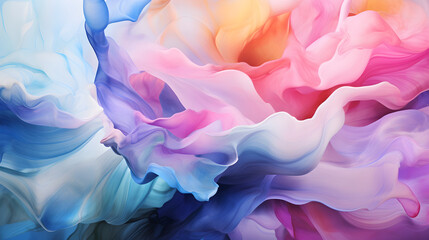 Bright and Vibrant Multicolored Abstract Background Creating a Harmonious Blend of Flowing Colors