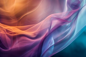 Obraz premium Smooth Flowing Smoke in Abstract Blue Fire Wave