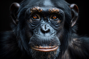 chimpanzee portrait, AI generated