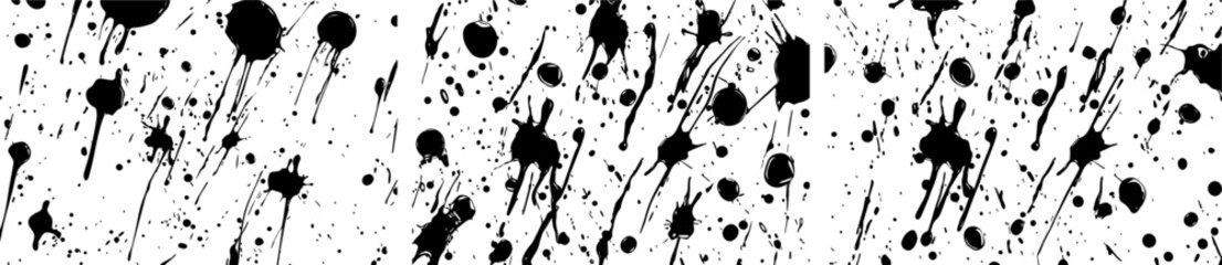 paint splatter pattern composed of colorful splashes black vector