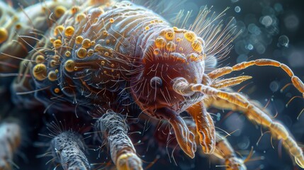 Close-up of a parasite showcasing the beauty of nature's smallest creatures.