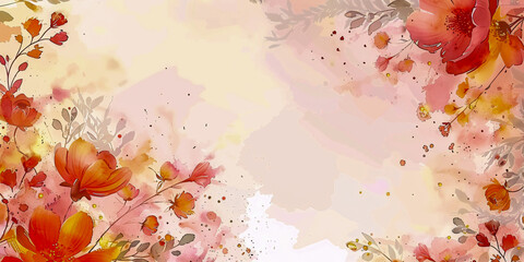 Watercolor Splash, Abstract Artistic Background, Pink and Colorful Brush Strokes