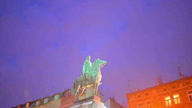 Monument of Grunwaldzki in Krakow, Poland