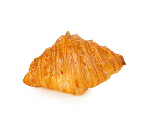 Home made pain croissant on white background