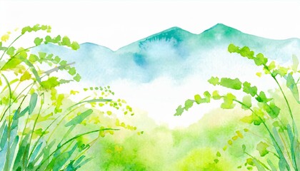 Abstract watercolor background inspired by the arrival of spring.