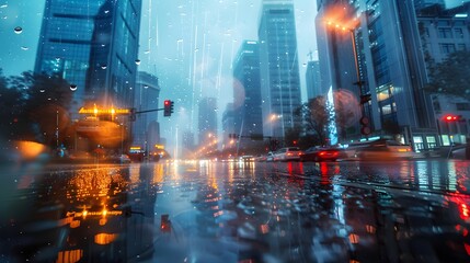 Urban Rhythm: Rain of Light in the Metropolis